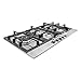 COSMO 850SLTX-E 30 in. Gas Cooktop with 5 Burners, Counter-Top Cooker with Cast Iron Grate Stove-Top, Melt-Proof Metal Knobs in Stainless Steel