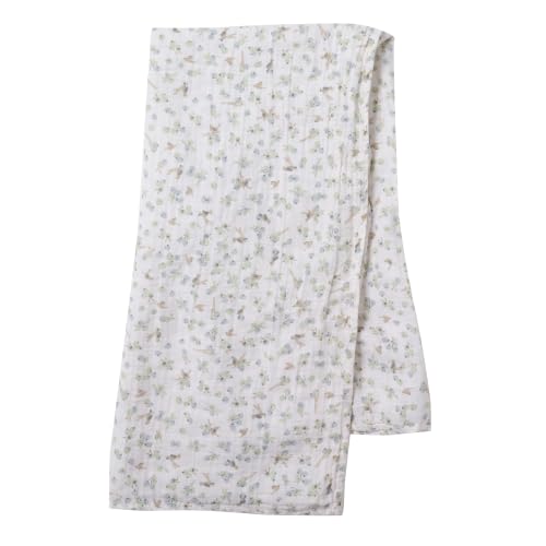 Image of Lambs & Ivy Ducky Cotton Muslin Swaddle Blanket w /Lovey Baby Gift Set | Large 44 inch square infant swaddle blanket with soft yellow lovey.security blanket