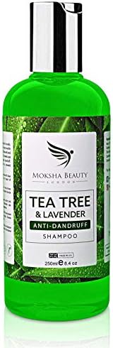 Tea Tree Oil Anti Dandruff Shampoo - [Made In UK] Therapeutic Grade | Antifungal for Dry Itchy Flaky Scalp and Hair | Prevents Head Lice Men Women | 250ml