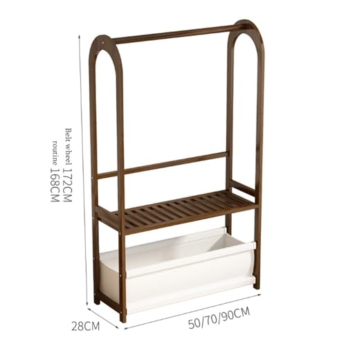 Perchero de bambú independiente para organizar el dormitorio de forma elegante 7