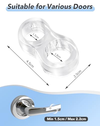 Miniatura 3 de Topes De Puerta 10 Pack Tope De Puerta Para Protección De Paredes Y Muebles, Reducción De Ruido, Transparente, Fácil De Instalar, Protector Universal Para Manijas De Puerta