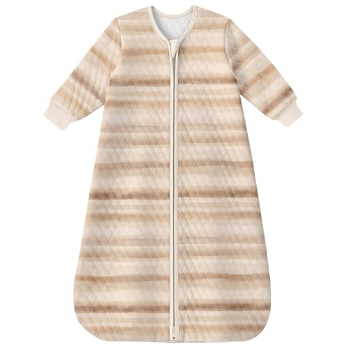 Image of Yoofoss Baby Sleep Sack 18-24 Months 1.0 Tog Long Sleeve Sleep Sack Organic Cotton Wearable Blanket for Toddlers 2-Way Zipper Quilted Sleeping Sacks(X-Large)