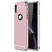 iPhone X/XS Case, CROSYMX 3 in 1 Ultra Thin and Slim Hard Case Coated Non Slip Matte Surface with Electroplate Frame for Apple iPhone X/XS(5.8'') - Rose Gold