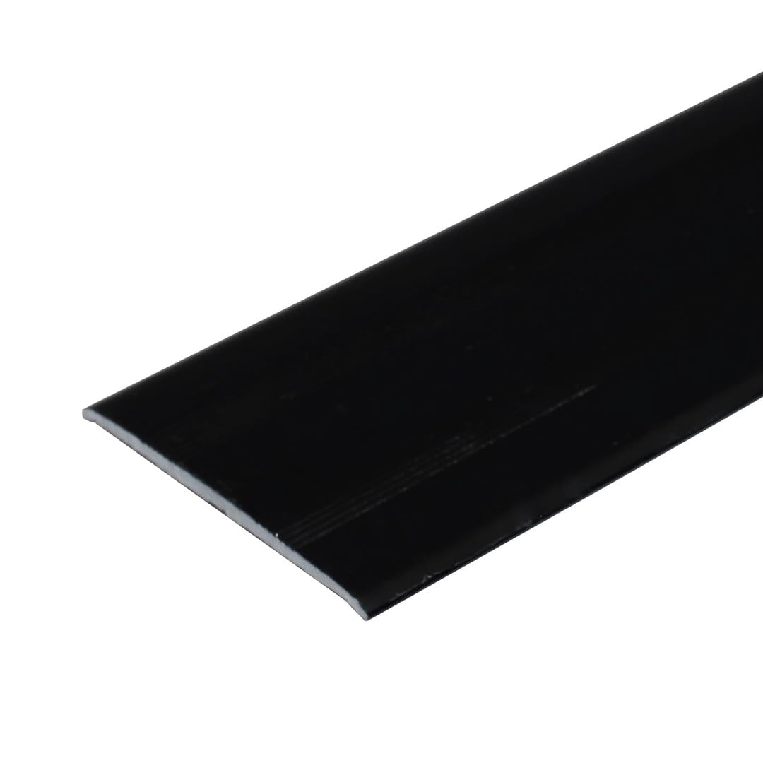 Cayrus Black A08 35Mm Anodised Aluminium Flat Self Adhesive Door Threshold Strip - 2.7M