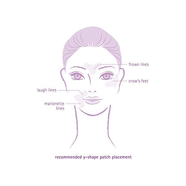 Toute Nuit Wrinkle Patches, Face Tape, Y-Shape - Preventing Frown Lines, Forehead and Around Lips - 20 Patches