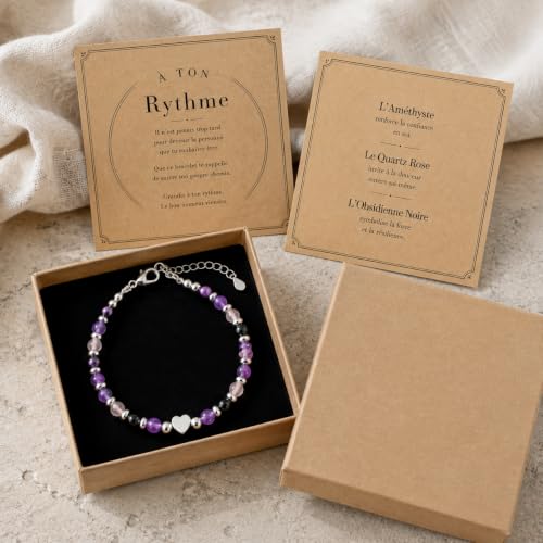Lueaurra Bracelet Femme Pierres Naturelles Cadeau Femme Fille – vue 3