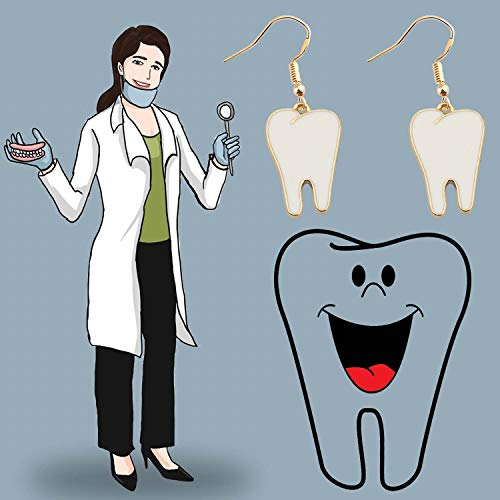 TIIMG Teeth Jewelry Teeth Charm Dangle Earrings Dental Hygienist Gift Dental Student Dentist Dental Assistant Gift4