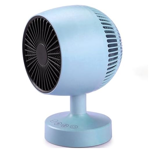 LIEWET Space Heater,1200W Desk Heater for Office,160° Lateral Auto Oscillating,3 Gears Adjustable,PTC Ceramic Heating,Tip-over & Overheat Protection,Fast Heating,Cold And Hot Air Light Blue