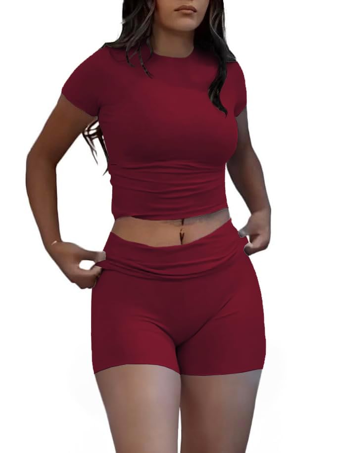 Image of Nimsruc Two Piece Lounge Sets For Women short sets