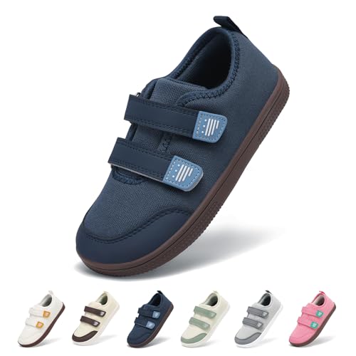 SAGUARO Bambini Scarpe Barefoot Bambina Bambino Sneakers Minimaliste Leggere Traspiranti Scarpe a Piedi Nudi Ragazzo Ragazza per Uso Quotidiano, Asilo e Parco Blu Scuro,Gr.29