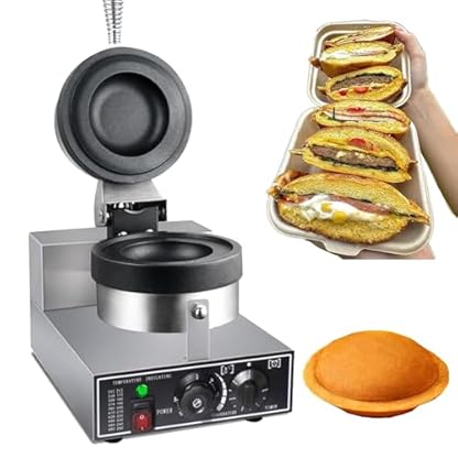 ZEEKYFOR Burgermaker-Presse 1200 W, Antihaft-Pfanne, EIS-Burgerform, elektrische Burger-Presse für Zuhause, Küche, Frühstück