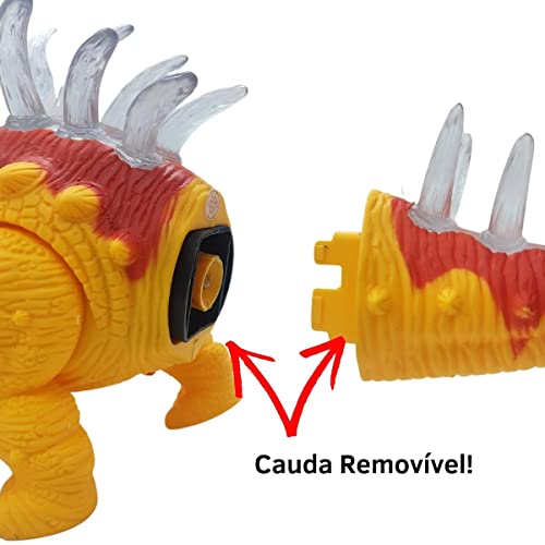 Dinossauro Estegossauro com Som e Luz a Pilha