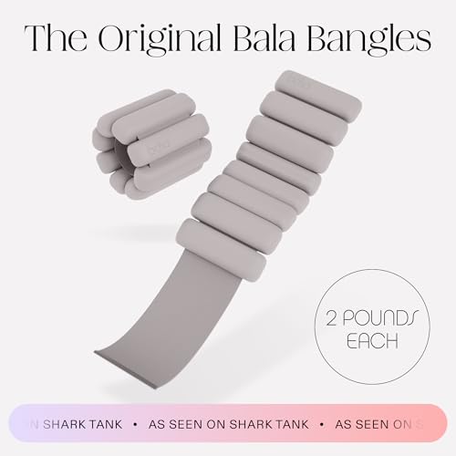 Image of Bala Bangles Wrist & Ankle Weights for Women & Men - Adjustable Weighted Bands - Soft Silicone Arm & Leg Weights for Pilates, Yoga, Walking, Barre, Home Workout & Strength Training Exercise