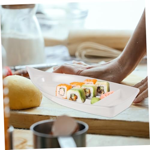 Bandeja japonesa para sushi melamina forma barco miniatura 6