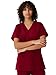 floralhue Scrubs for Women, Soft V-Neck Scrub Tops, Stretchy Medical Uniform with 5 Pockets, Breathable & Easy Care, Burgundy, M