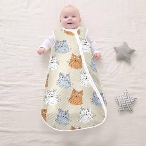 Image of vvfelixl Bright Funny Dinosaurs Baby Sleeping Bag Sleep Sack,Baby Wearable Blanket Sleep Suit for 0-6 Months