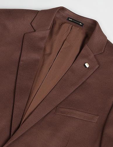 Image of Arrow Men's Red Textured Notch Collar Long Sleeve Formal Polyester Slim Fit Blazer