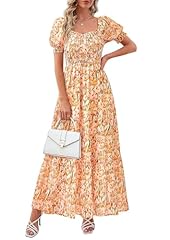 Floral White Orange Yellow