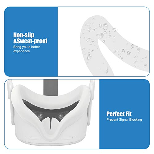 Esimen Película de silicone compatível com Oculus Quest 2, protetor de olhos padrão, bloqueio de luz