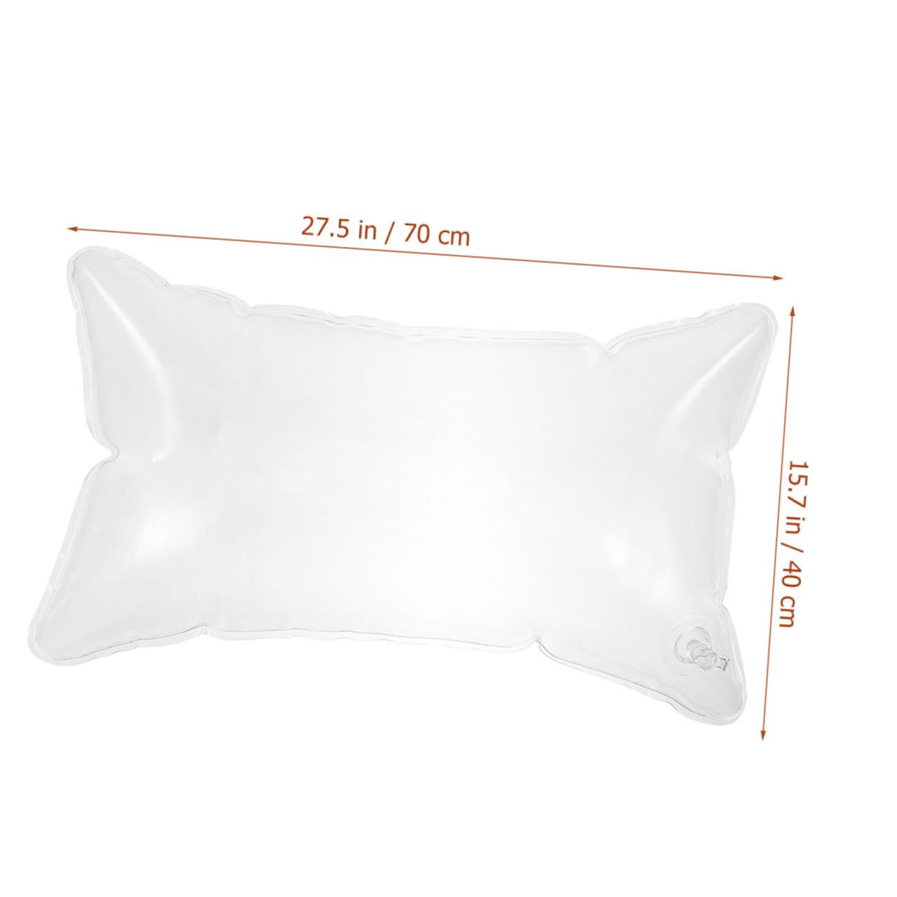 Hemobllo Oreiller Gonflable Transparent en PVC, Portable pour Voyage