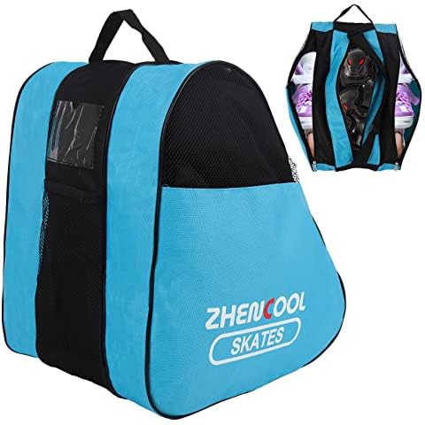GLAITC Inliner Tasche Rollschuhe Tasche Schlittschuhtasche Inliner Tasche Erwachsene mit Verstellbar Trageriemen Skischuhtasche für Kinder/Erwachsene Herren Damen Blue Cover