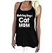 Produktbild TWBB Damen Tank Top Sport Brief Druck Ärmellose T Shirt Tunika Sommer Casual Lose Stand Weste Basic Einfarbig Tops Bluse Hemd