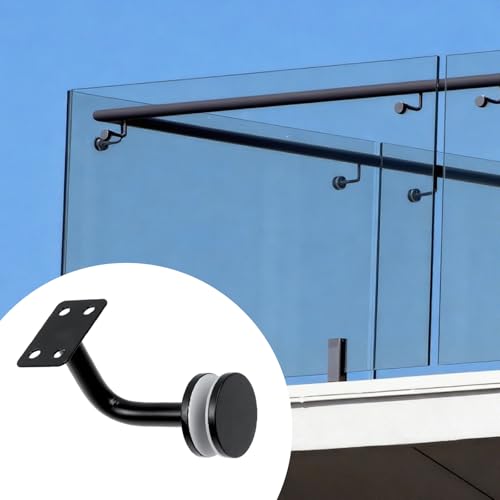 Soporte de pasamanos de vidrio para corregir desniveles de pared con base ajustable pack de 6 4