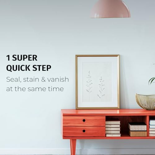 Saman SAM-319-8 Hybrid Interior Stain for Fine Wood for Seal, Stain and Varnish, Prestige Grey