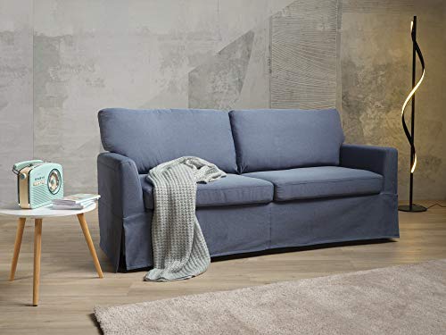 Altezza seduta da terra 45 cm Stilprojectstore Divano 3 posti Colore Blu - Sofia