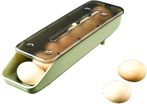 卵ケース 卵入れ 冷蔵庫用 自動 ローリング エッグホルダー 卵収納 卵容器 エッグホルダー エッグトレイホルダー 卵入れケース 取り出し便利 引き出し式 家庭用 (白) (グリーン)