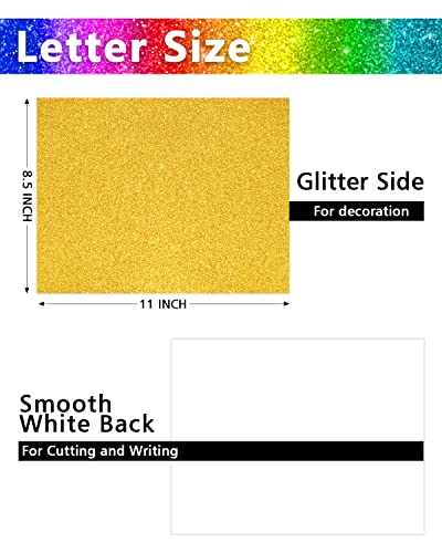 Glitter Cardstock 100 Sheets, A4 Cardstock Paper - 20 Assorted Colors, 250 Gsm Card Stock Glitter Paper Sparkly Paper For Diy Crafts, Cricut, Scrapbooking, Card Making #TOP2