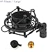 Etubby 47-53mm AT2020 Microphone Shock Mount with Metal Screw Adapter, Adjustable Anti Vibration High Isolation Metal Mic Mount Holder Clip for Diameter of 47-53mm Microphone