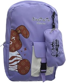 Waterproof Large School Backpack Designed With Front Pocket And Two Side Pockets Comfortable Shoulder Straps Included Cute Pencil Case Practical For Students - Multi Color