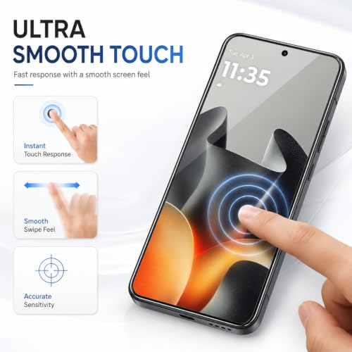 Image of ArmourPro Tempered Glass for Motorola Edge 70 Max - 9H Screen Protector with Black Border, Anti Scratch, Edge-to-Edge Coverage, HD Clarity, Smooth Touch, Case Friendly | Black