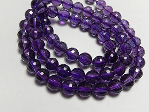 Améthyste en fil de perles facettées de 6mm pour offrir un bijou fait main unique
