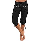 Material: Baumwolle New Women\'s Fashion Cotton Linen Short Trouser Pants Women\'s Solid Color