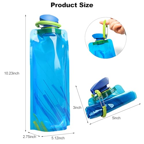 Hautllaif 3 Pack) 700Ml Large Foldable Water Bottle Fully Collapsible Stock Bottle thumb #1