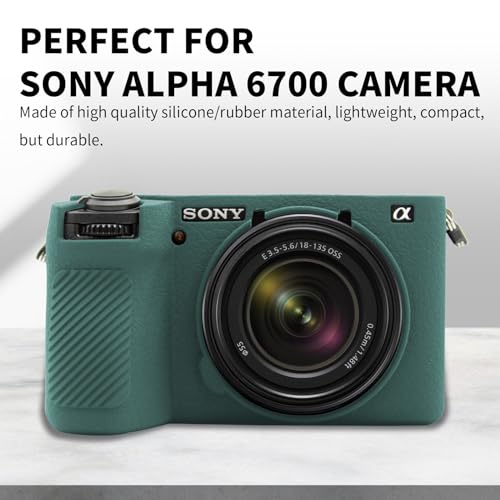 Funda de silicona suave para cámara Sony Alpha 6700 verde miniatura 7