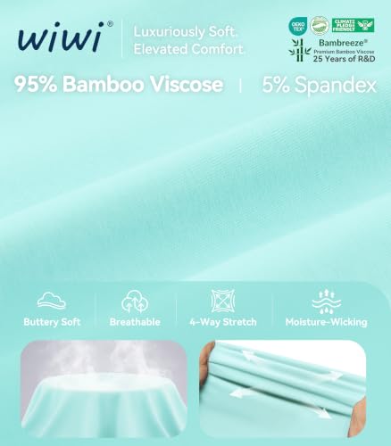 Image of WiWi Bamboo Viscose Womens Pajamas Cooling Sleepwear for Hot Flashes S-4X