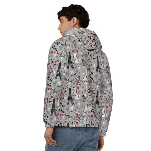 Veste à capuche pour homme protection contre le vent sweat chaud quotidien - 6