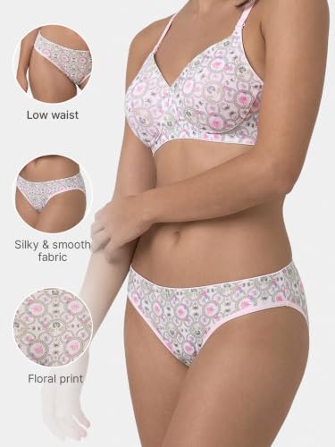 Image of Enamor Women Low Waist Bikini Panty Soft Comfort Nylon Brief - P165