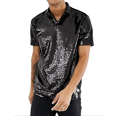 Amazon.com: Black Sequin Shirt