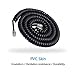 SHONCO Phone Cord, 2 Pack Black Coiled Telephone Handset Cord 23 Ft Uncoiled / 3 ft Coiled Telephone Line Wire Accessory