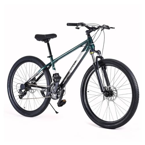 Image of FitTrip Dominator 26 T Unisex MTB | 21 SPD Shimano Gear Cycle for Boys | Zoom Alloy Lockout Suspension | Imported Clarks UK Dual Disk Brakes | Unisex Stunt MTB Cycle (British Racing Green)