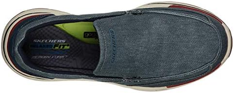 skechers mens expected 2.0 brako shoes blue canvas