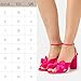 MUCCCUTE Women's Bow Knot Heeled Sandals Ankle Buckle Strap Chunky Heeled Open-toe Comfortable Wedding Party Fashion Heeled