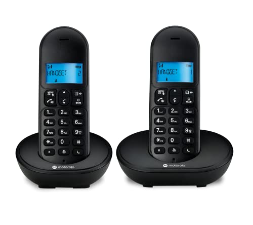 TELEFONE SEM FIO COM IDENTIFICADOR DE CHAMADAS E VIVA VOZ MT150-2 PRETO - 2 APARELHOS – MOTOROLA