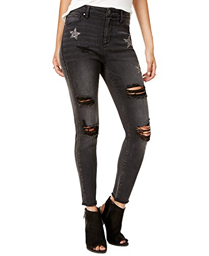 Tinseltown Juniors Embellished Ripped Skinny Jeans