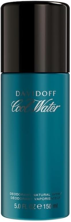 Davidoff Cool Water Deodorant Spray – Aromatischer Fougère-Duft für Herren – Mit Noten von Minze, Lavendel und Amber - Langanhaltender Duft, 150ml