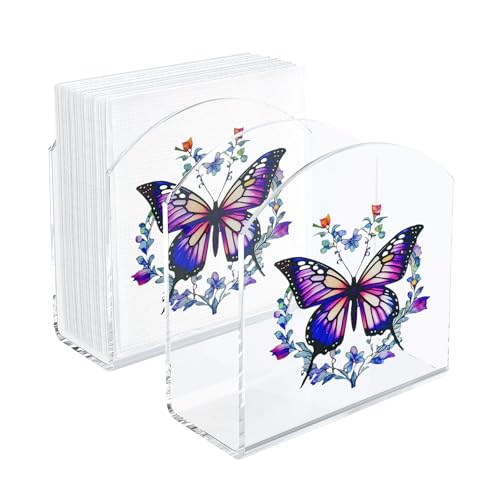 Paquete de 2 servilleteros de acrílico